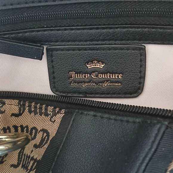 Juicy Couture Set of 2 Travel Weekend Duffle Shoulder Bags Purses Gothic Print - Picture 6 of 6